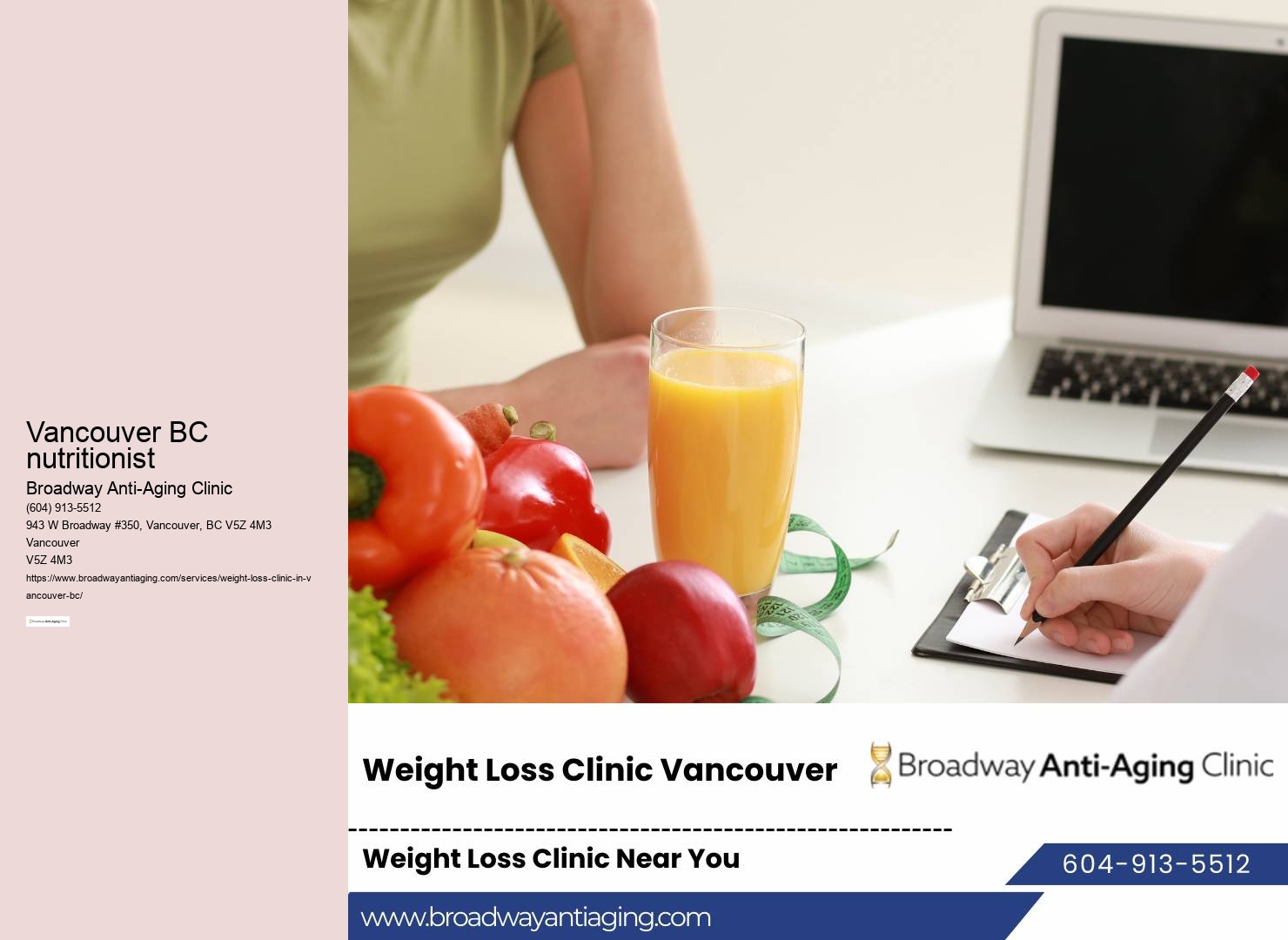 Personalized weight reduction in Vancouver