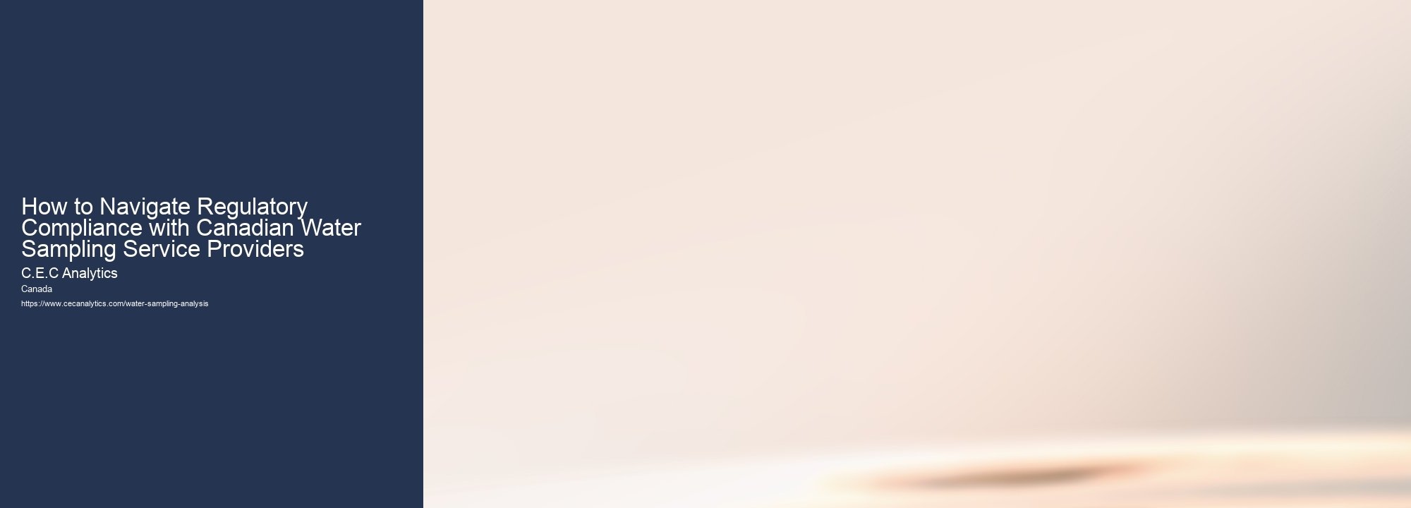 How to Navigate Regulatory Compliance with Canadian Water Sampling Service Providers