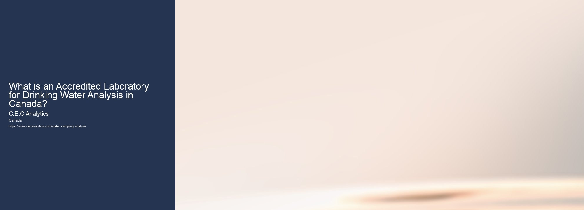 What is an Accredited Laboratory for Drinking Water Analysis in Canada?