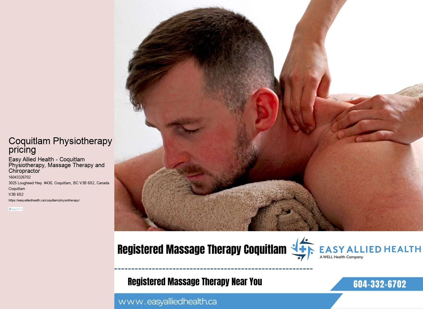 Coquitlam Physiotherapy cost comparison