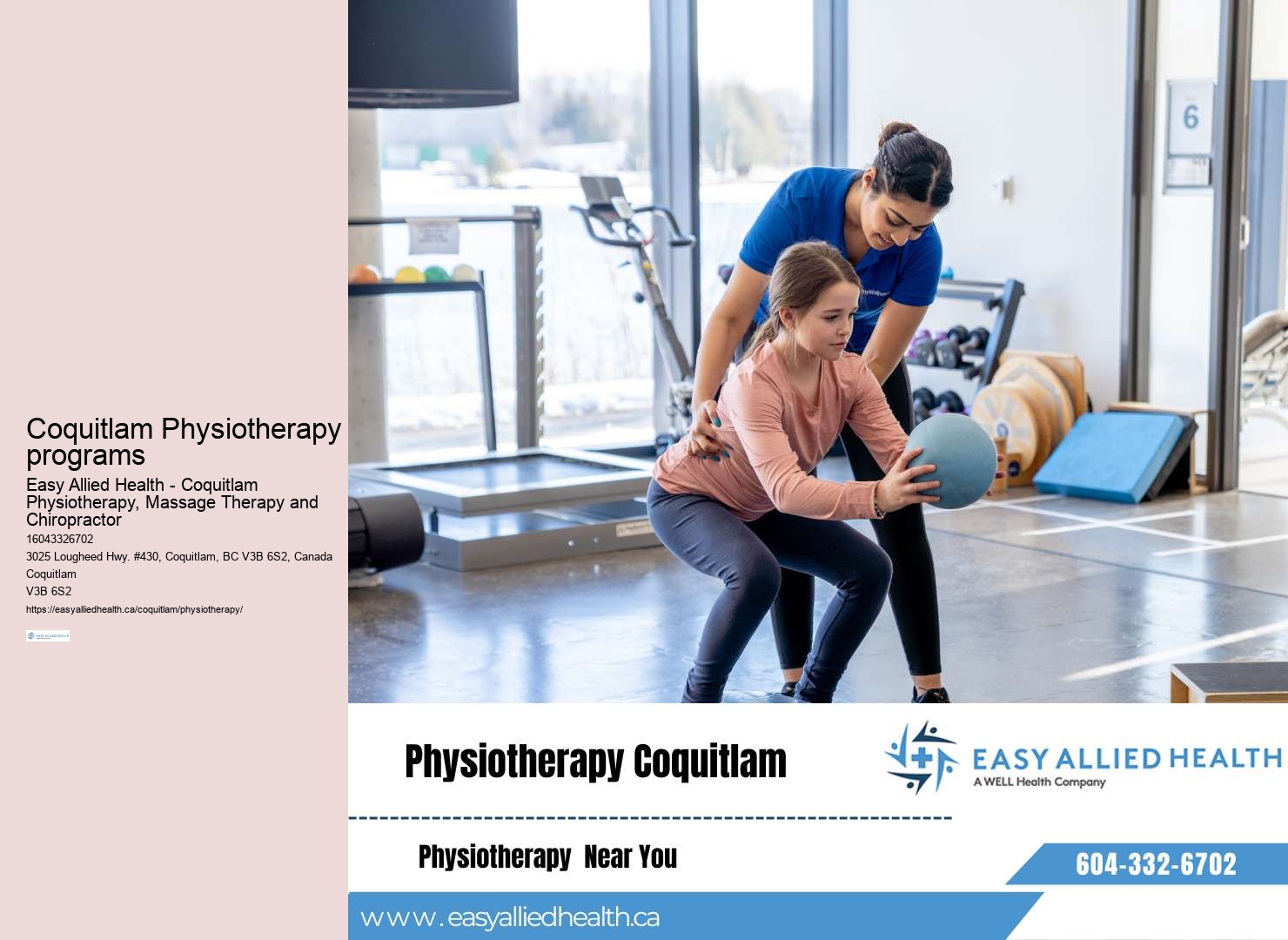 Physiotherapy clinics in Coquitlam