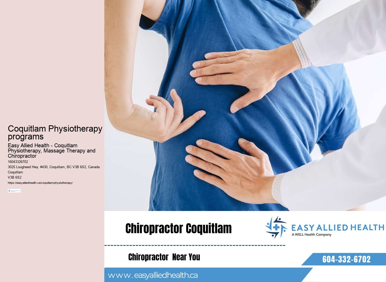 Coquitlam Physiotherapy pricing guide