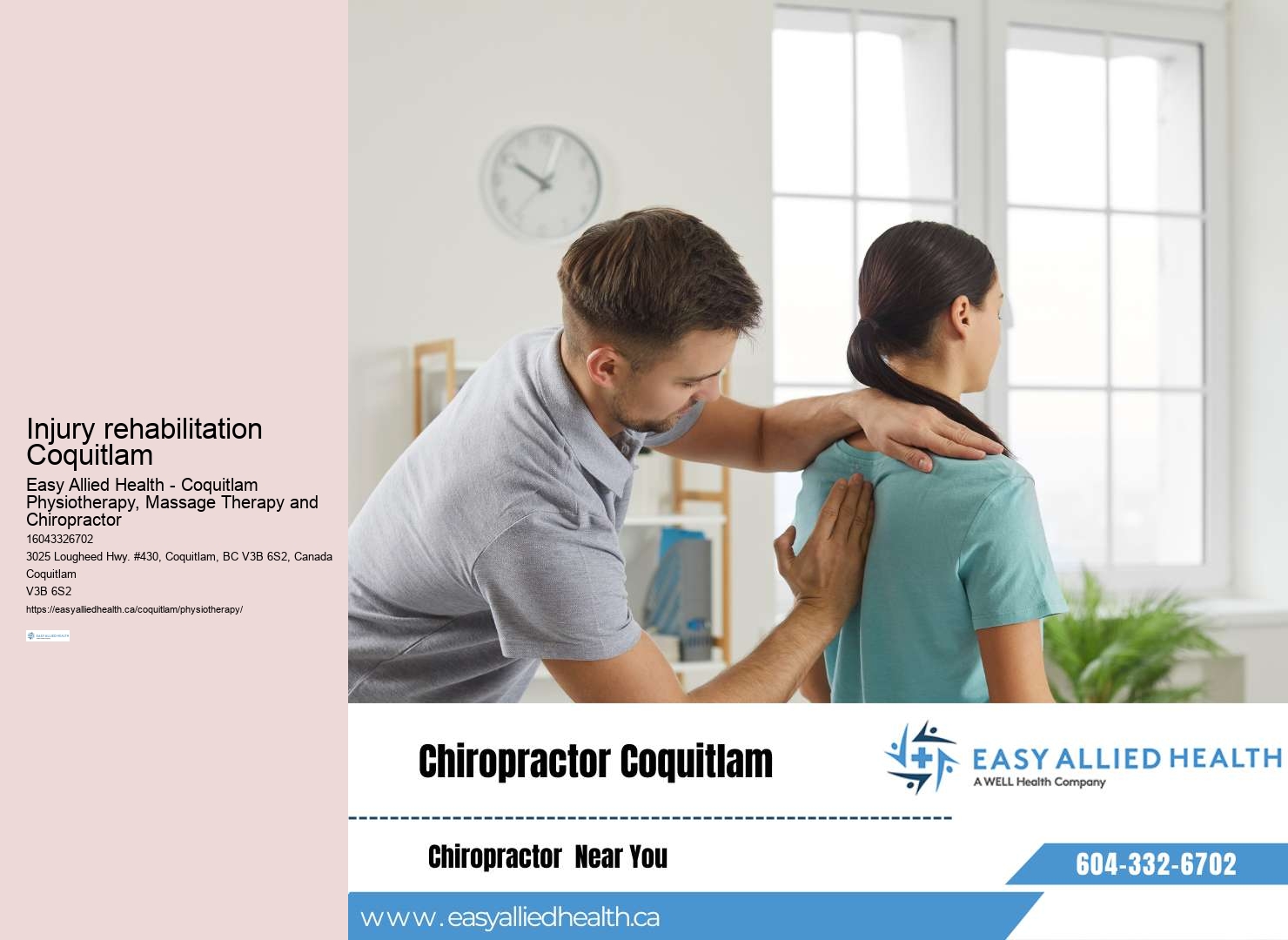 Coquitlam post-surgery rehab