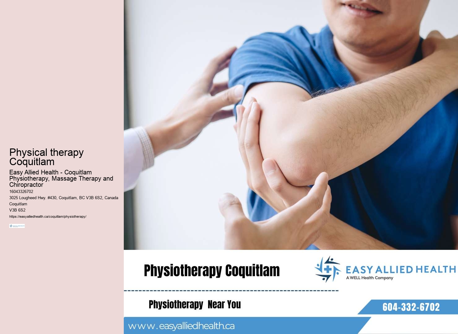Orthopedic rehabilitation services Coquitlam