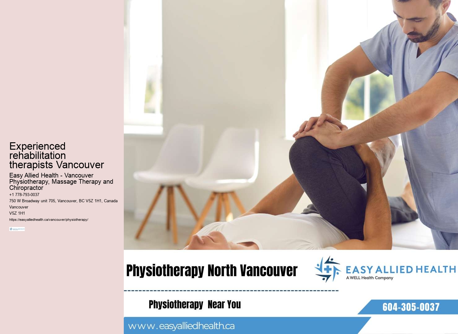 Vancouver geriatric pain management physiotherapy