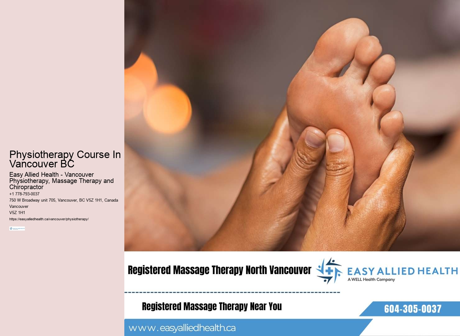 Individualized physiotherapy treatment Vancouver