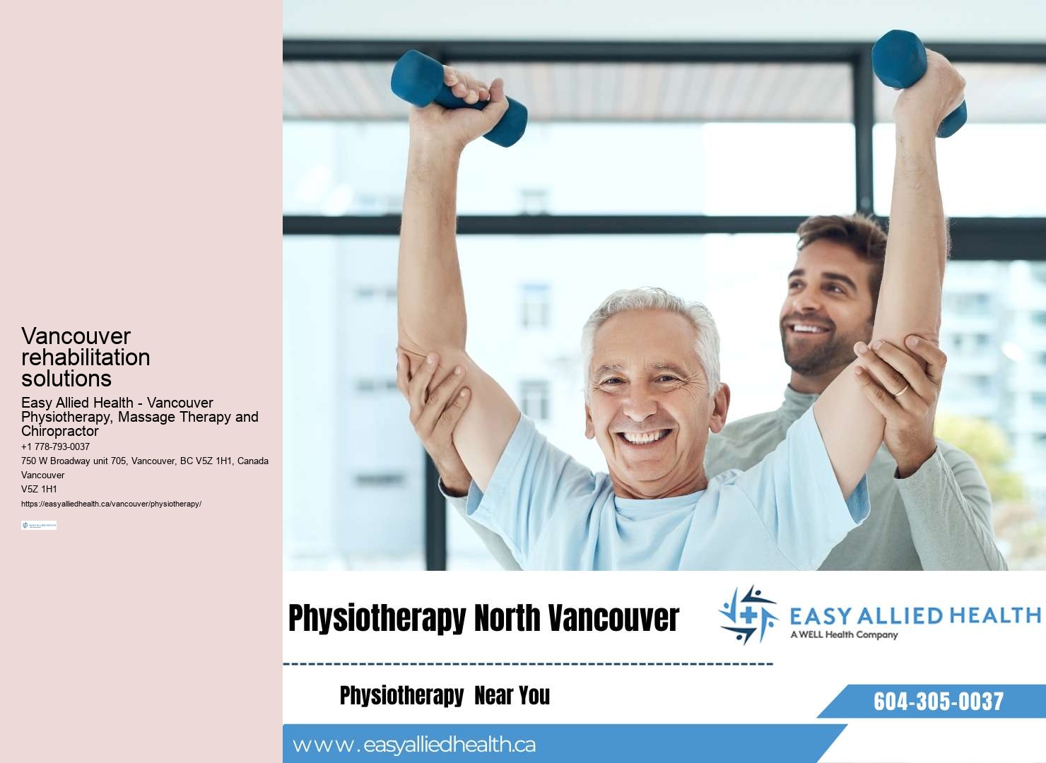 Vancouver geriatric physiotherapy for joint pain