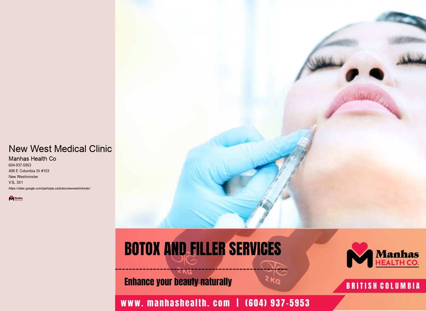 Botox for forehead wrinkles in New Westminster