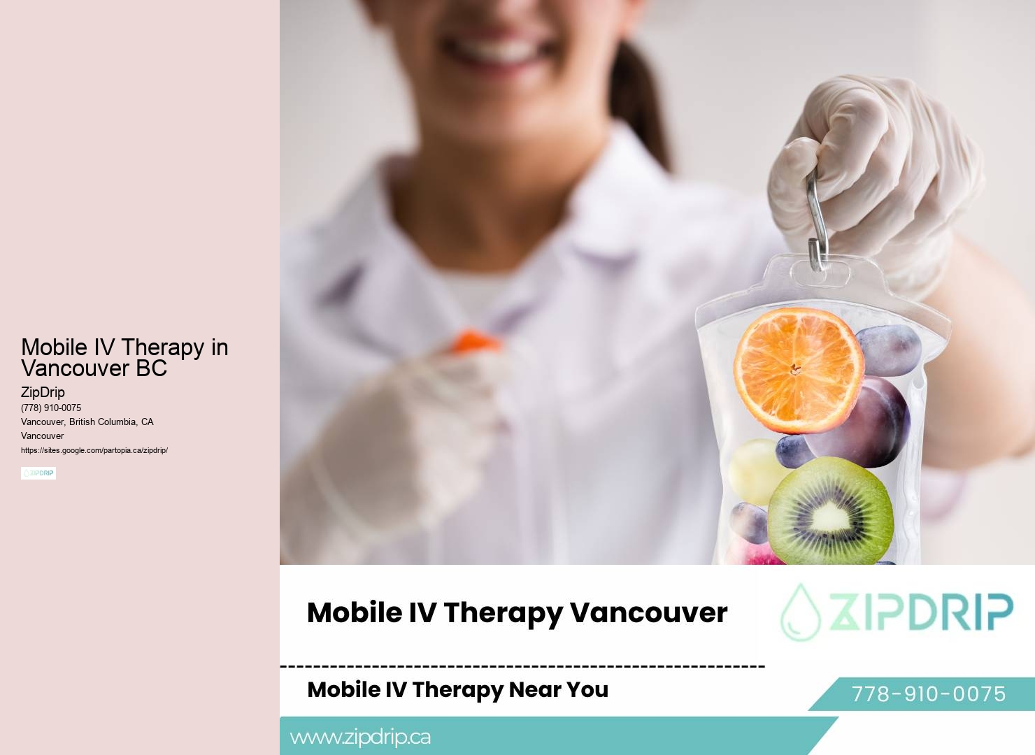 Mobile IV Therapy in Vancouver BC mobile IV hydration hydration clinic