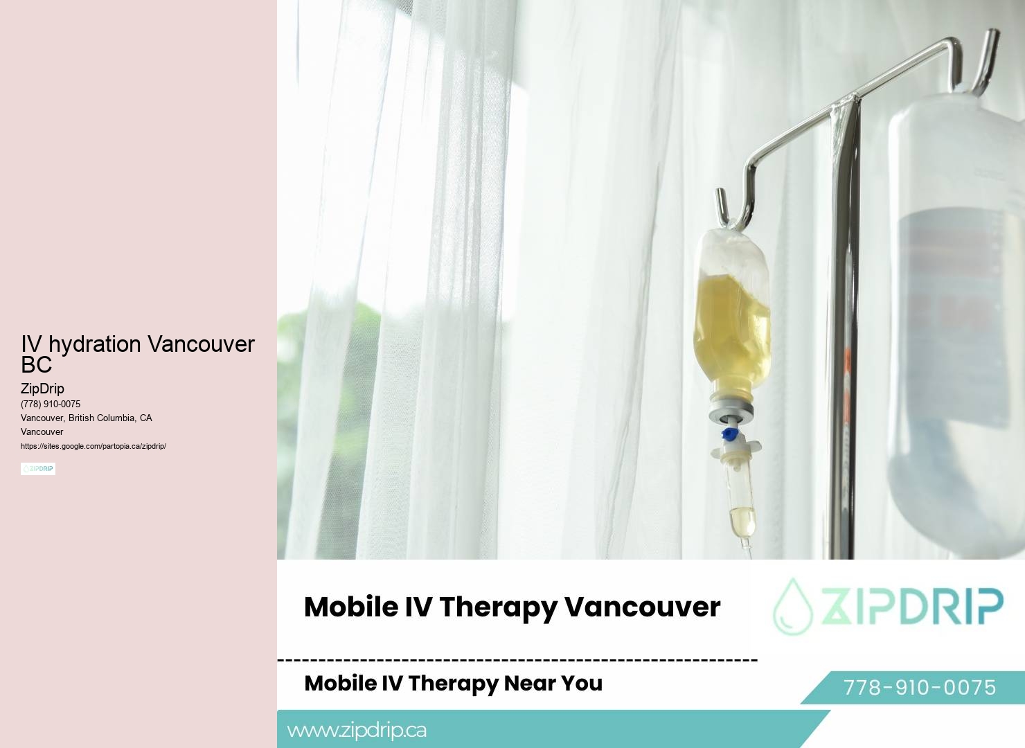 IV hydration Vancouver BC at-home IV hydration drip