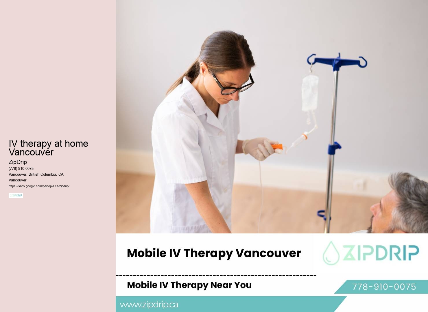 Mobile IV treatment glutathione therapy IV therapy at home Vancouver