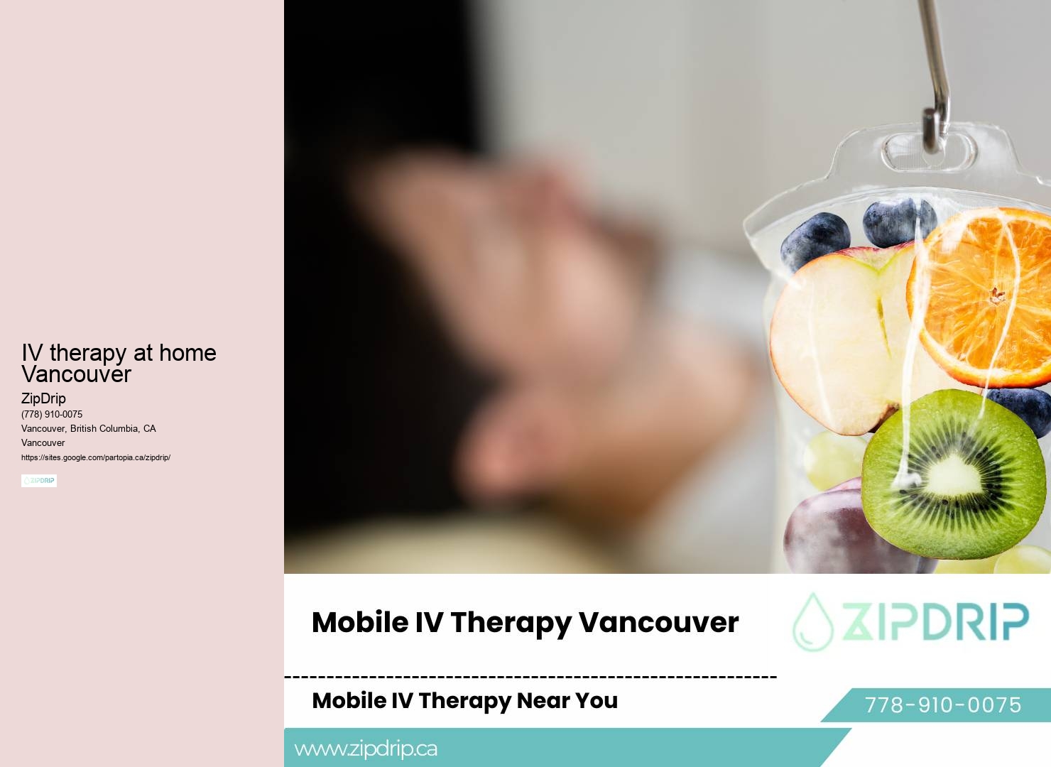 IV therapy for immunity and vitality in IV therapy at home Vancouver