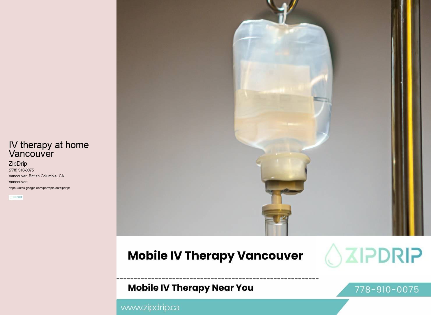 IV therapy at home Vancouver mobile IV hydration drip