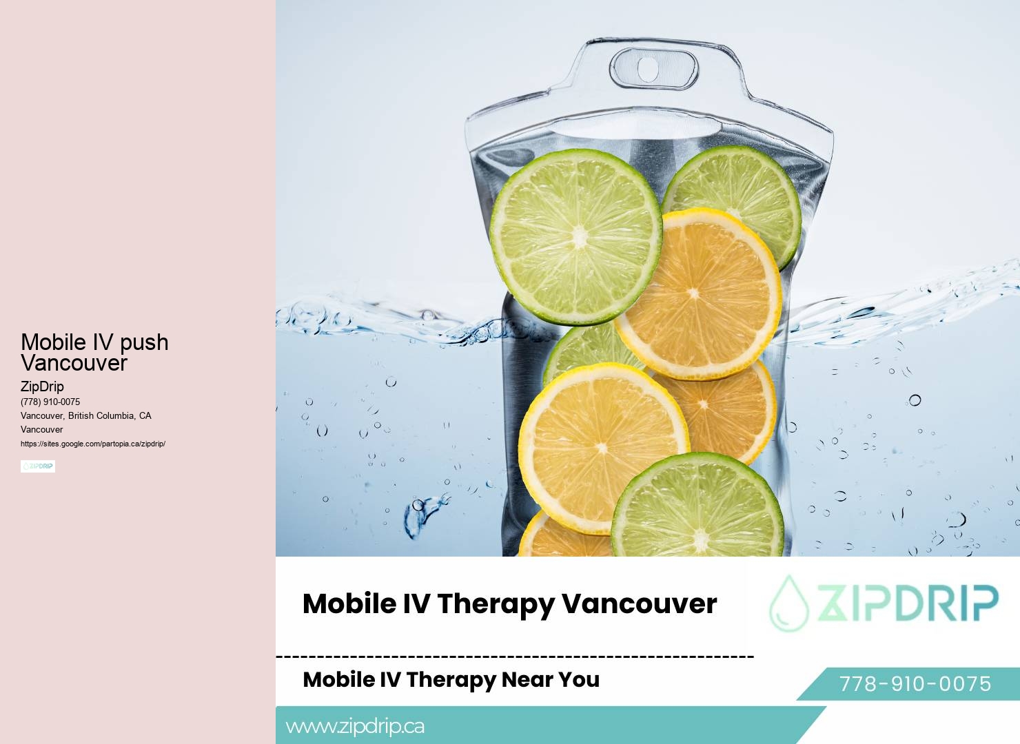 IV hydration therapy at your doorstep Mobile IV push Vancouver