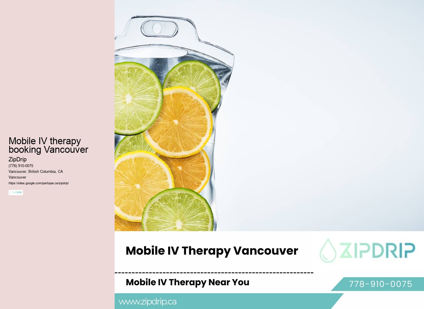 Emergency mobile IV therapy Mobile IV therapy booking Vancouver
