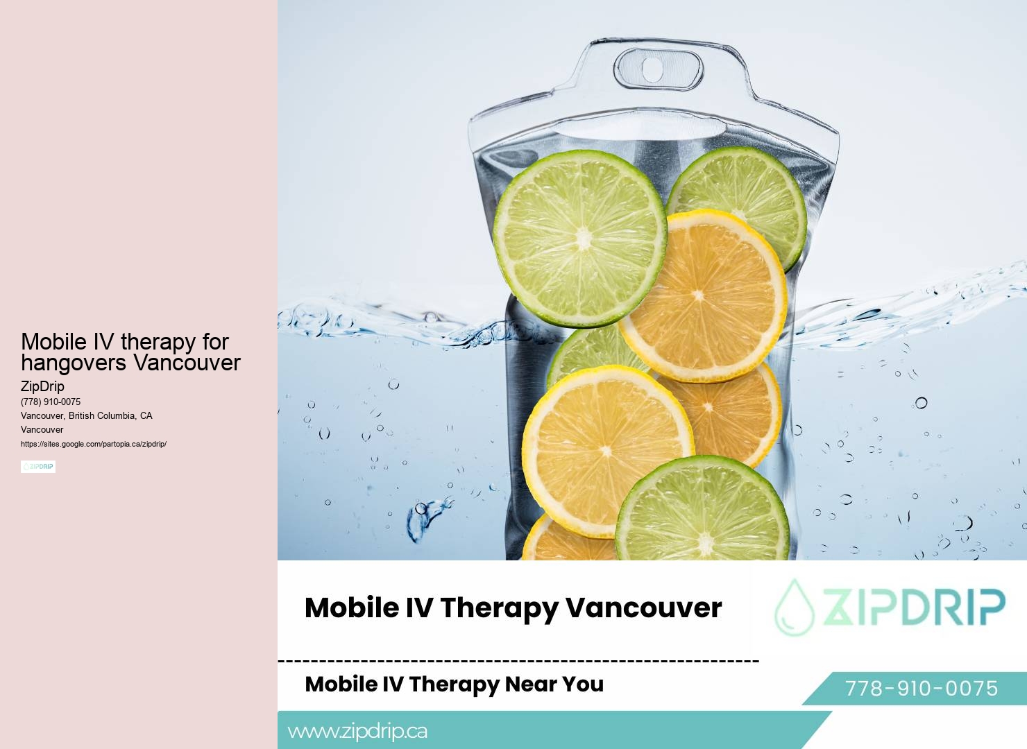 Mobile IV therapy for migraines Mobile IV therapy for hangovers Vancouver