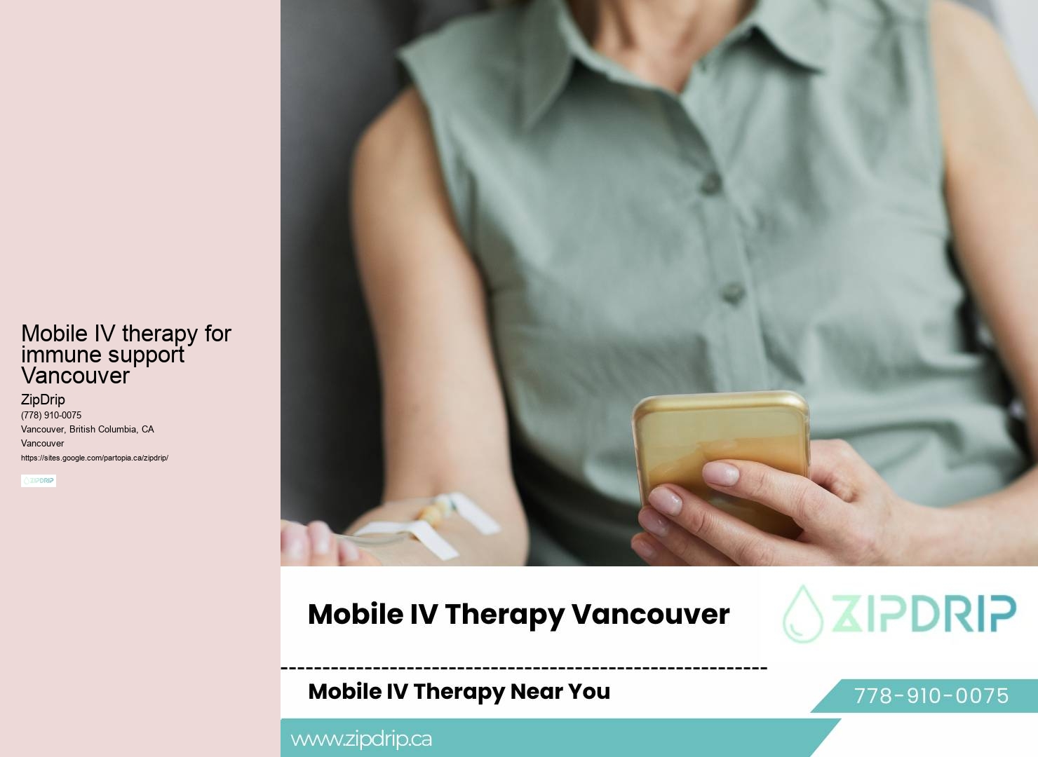 Mobile IV therapy for immune support Vancouver at-home IV therapy