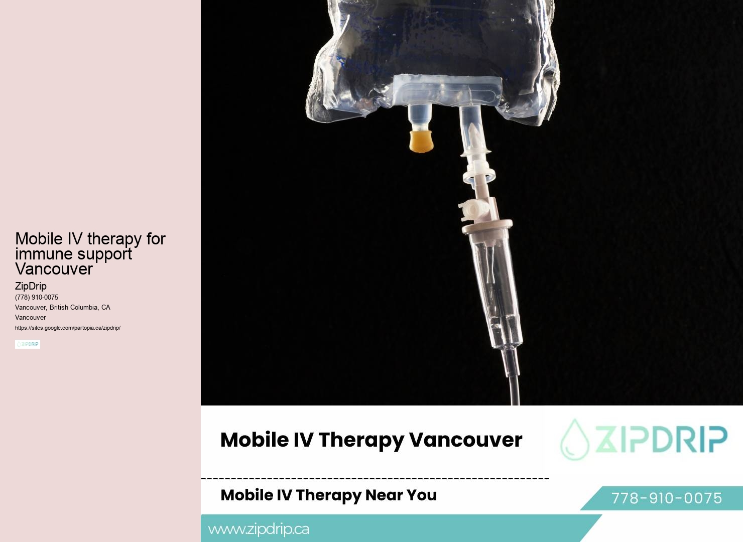 Mobile IV therapy booking Mobile IV therapy for immune support Vancouver