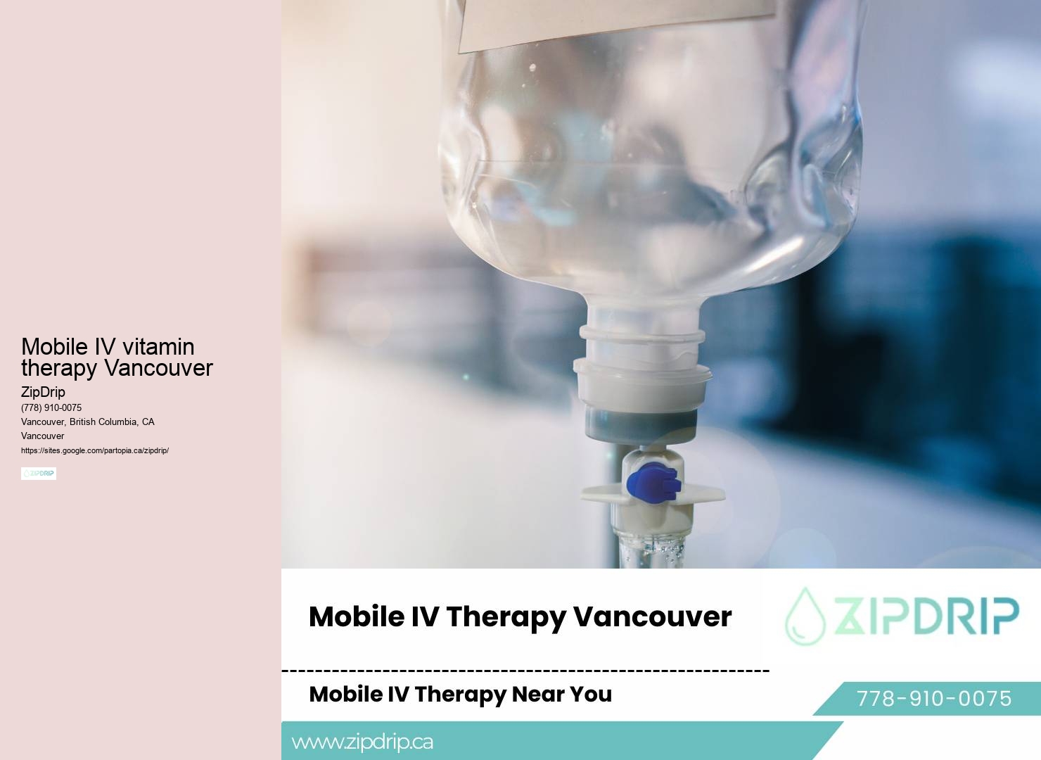 In-home IV infusion Mobile IV vitamin therapy Vancouver