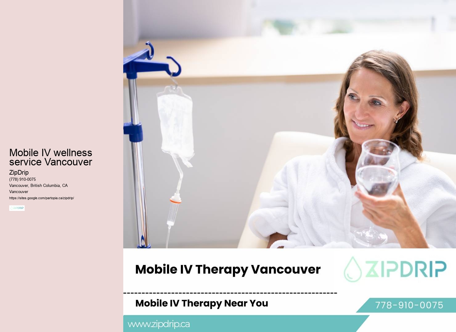 IV hydration Mobile IV wellness service Vancouver BC