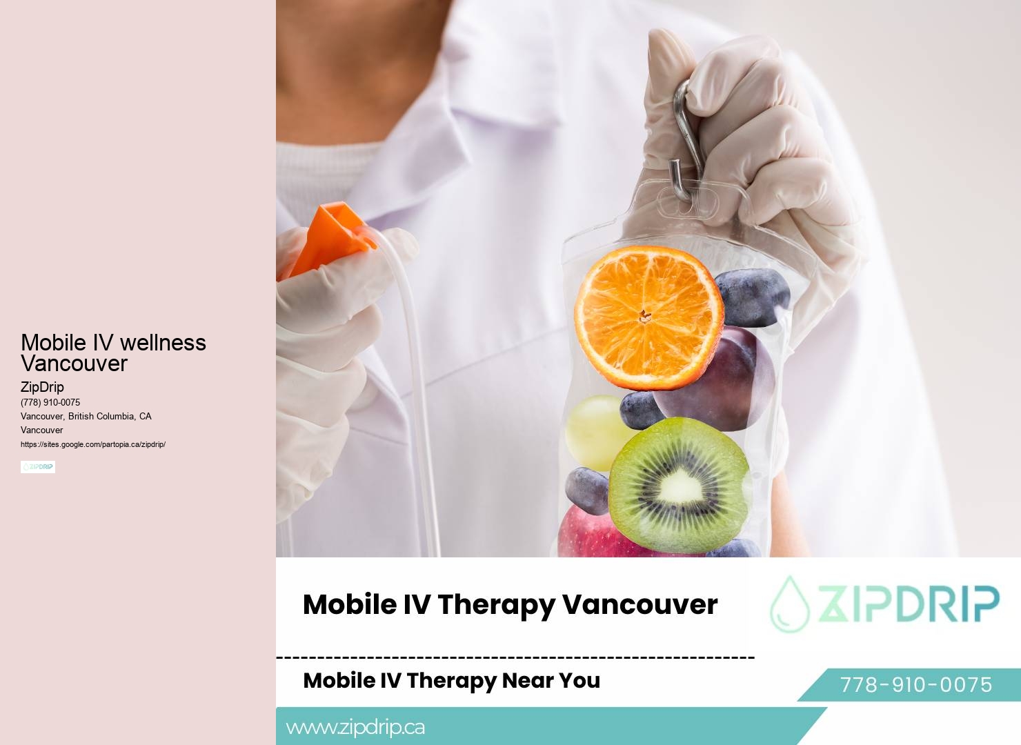 Mobile detoxification therapy Mobile IV wellness Vancouver