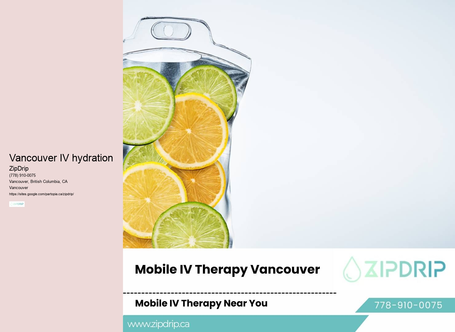 Vancouver IV hydration mobile IV drip delivery