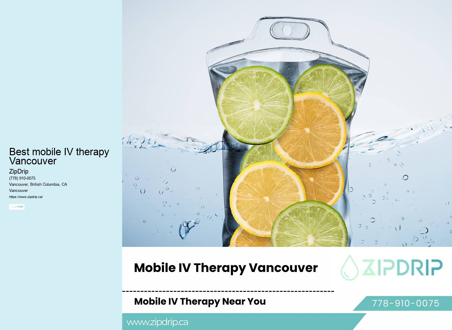 Best mobile IV therapy Vancouver Mobile IV Vitamin Therapy