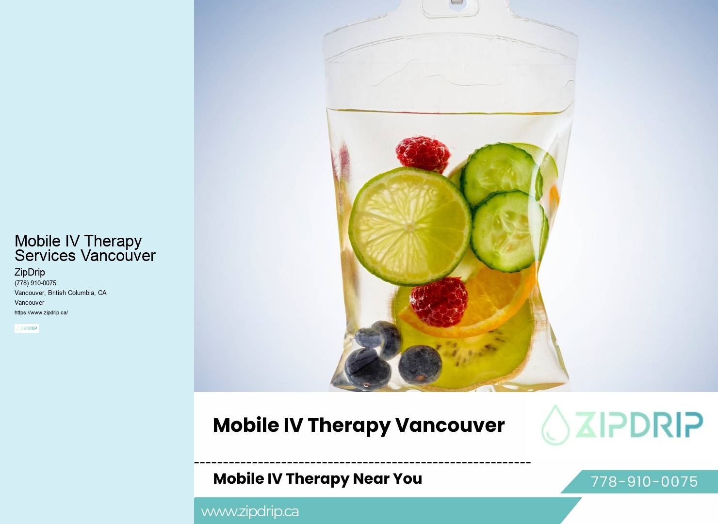 Mobile IV Therapy Services Vancouver Mobile IV for Wellness