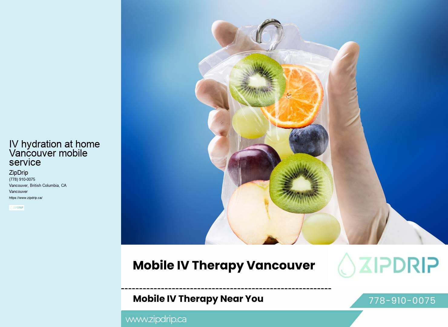 Better Sleep IV Therapy IV hydration at home Vancouver mobile service