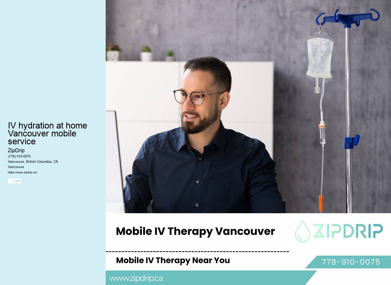 Home IV Wellness Therapy IV hydration at home Vancouver mobile service
