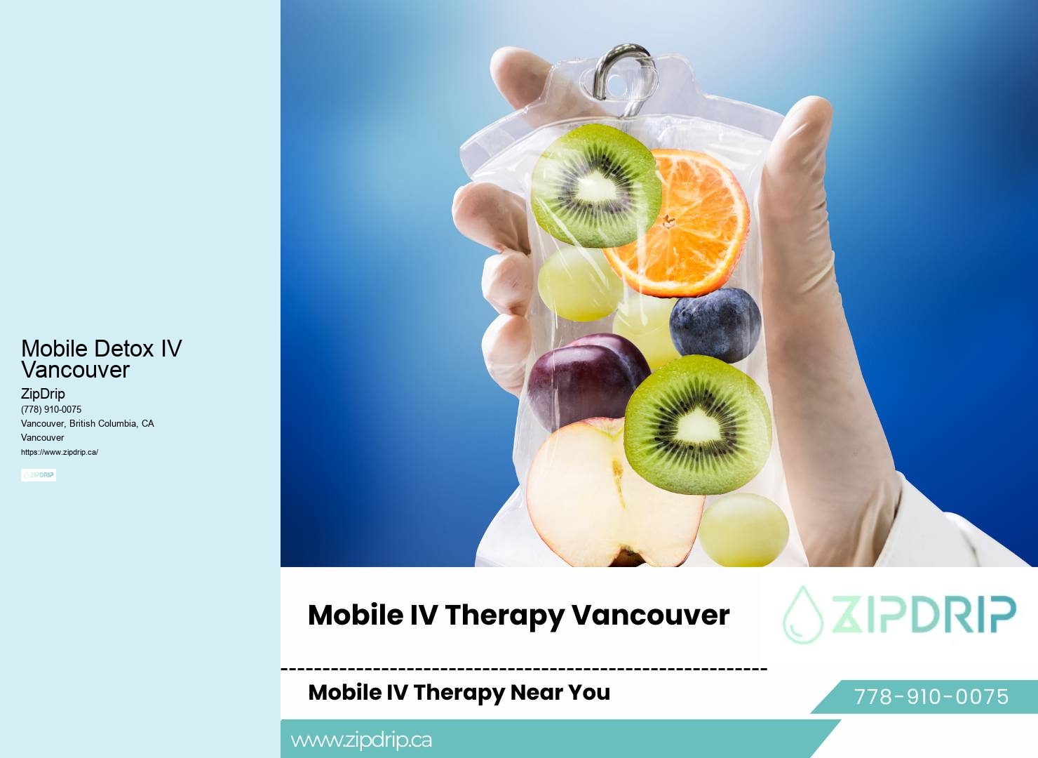 Luxury at-home mobile IV therapy Mobile Detox IV Vancouver