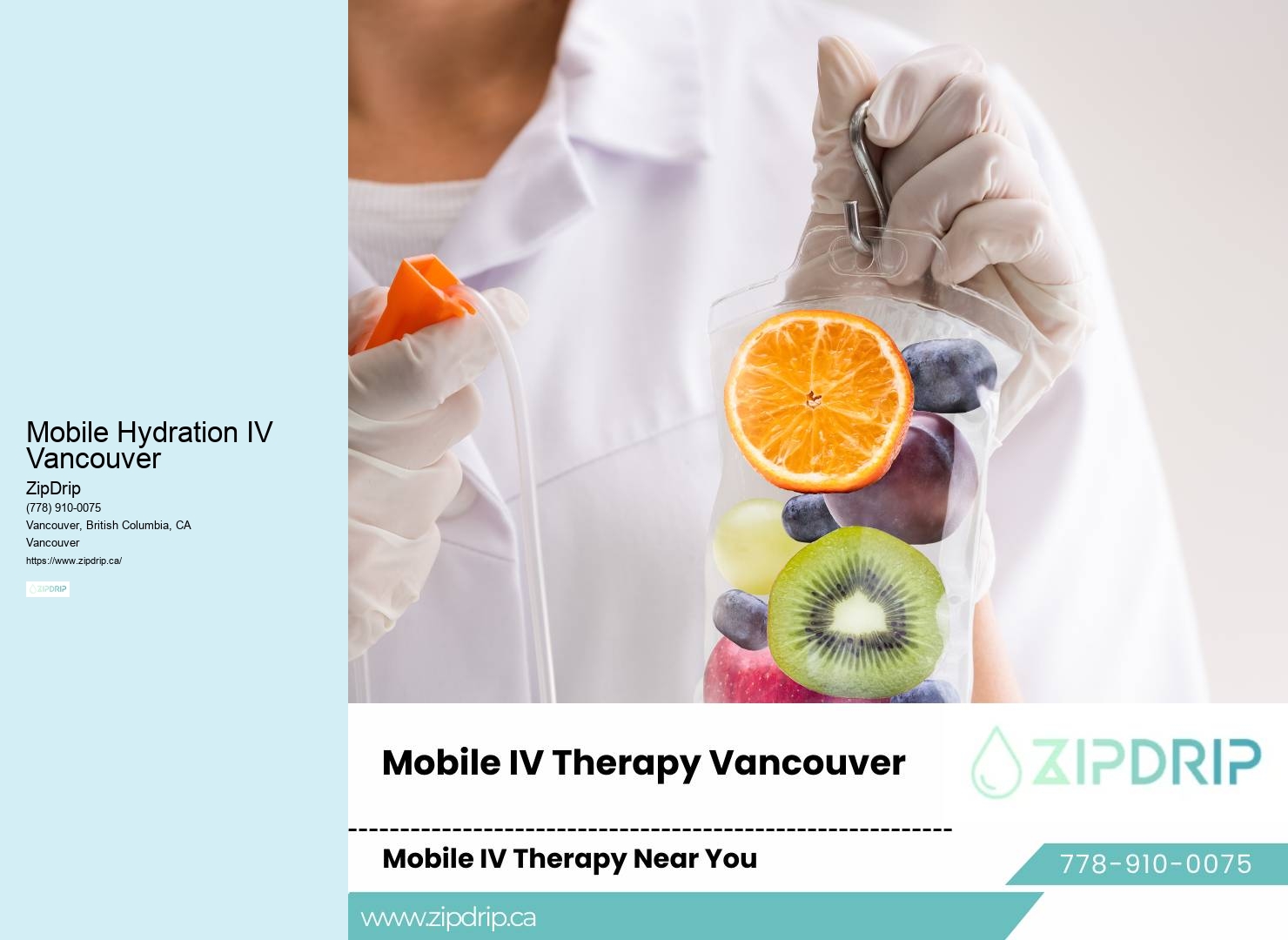 IV Hydration Therapy Mobile Hydration IV Vancouver