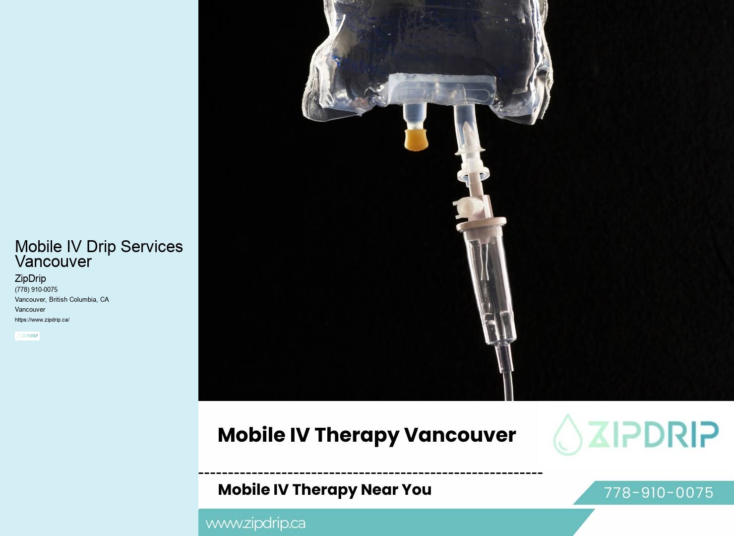 Energy and Focus IV Therapy Mobile IV Drip Services Vancouver