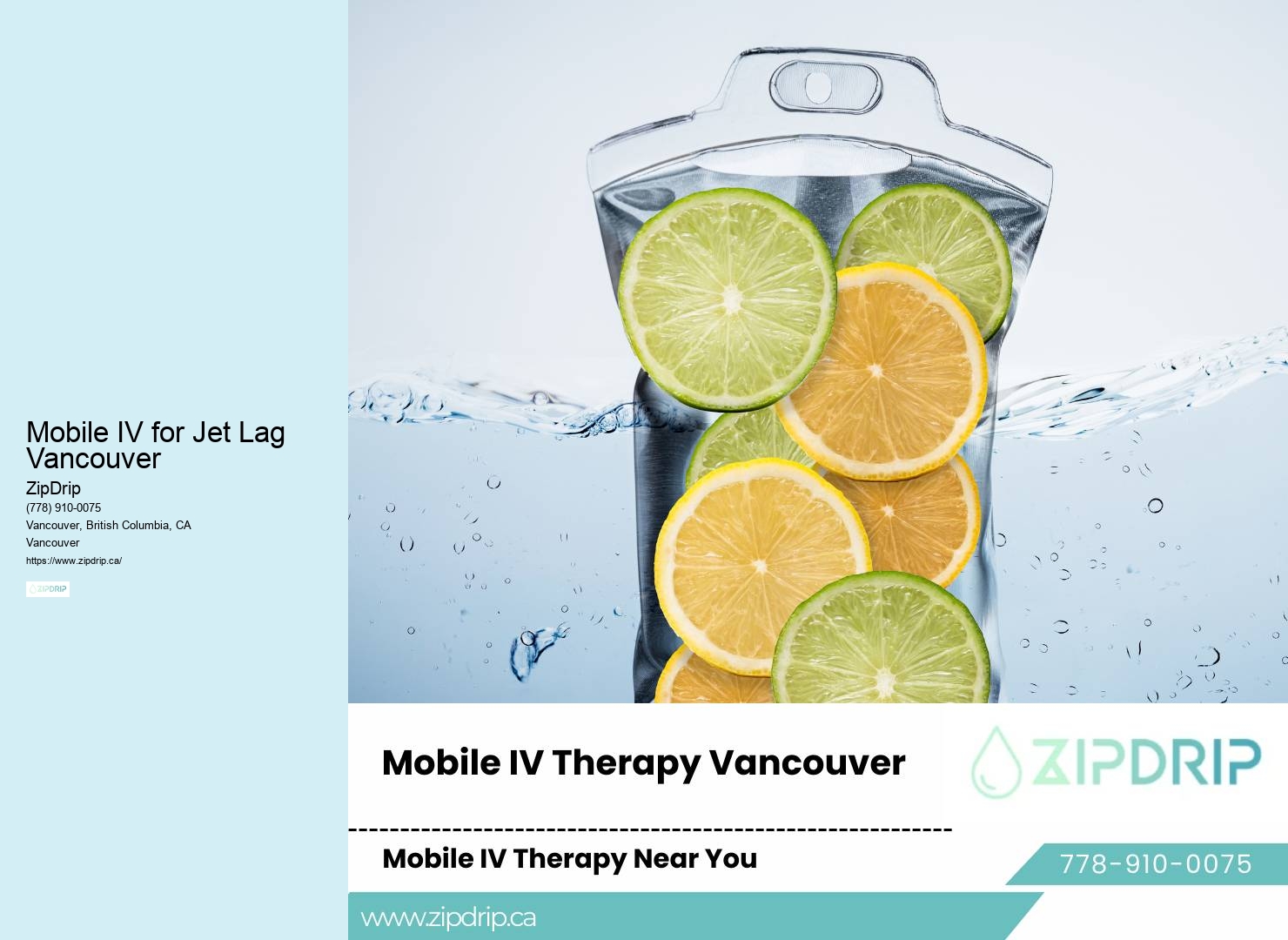 Mobile IV Wellness Care Mobile IV for Jet Lag Vancouver