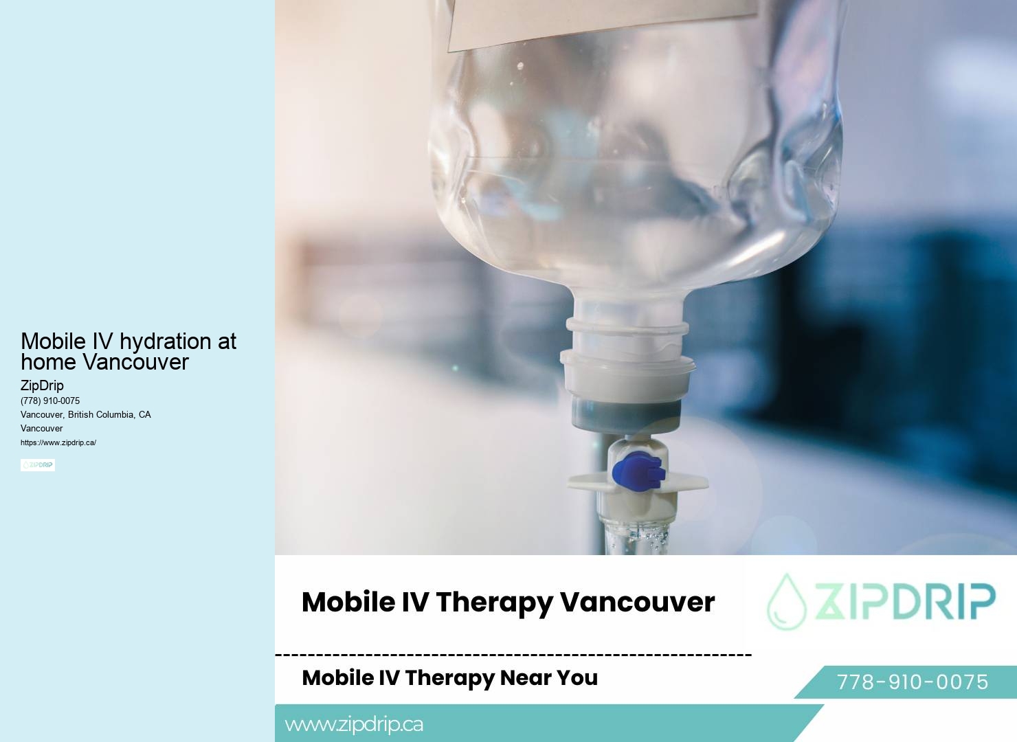 Mobile IV hydration at home Vancouver IV Therapy Anytime, Anywhere