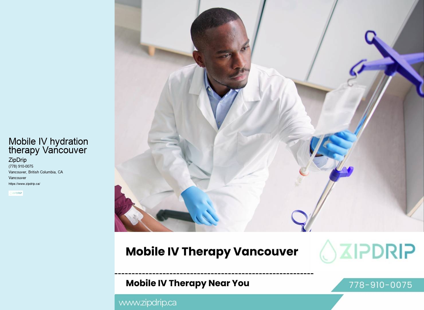 Premium mobile IV therapy Mobile IV hydration therapy Vancouver