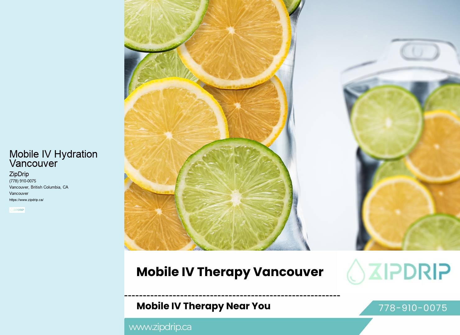 At-home mobile IV vitamin infusion Mobile IV Hydration Vancouver