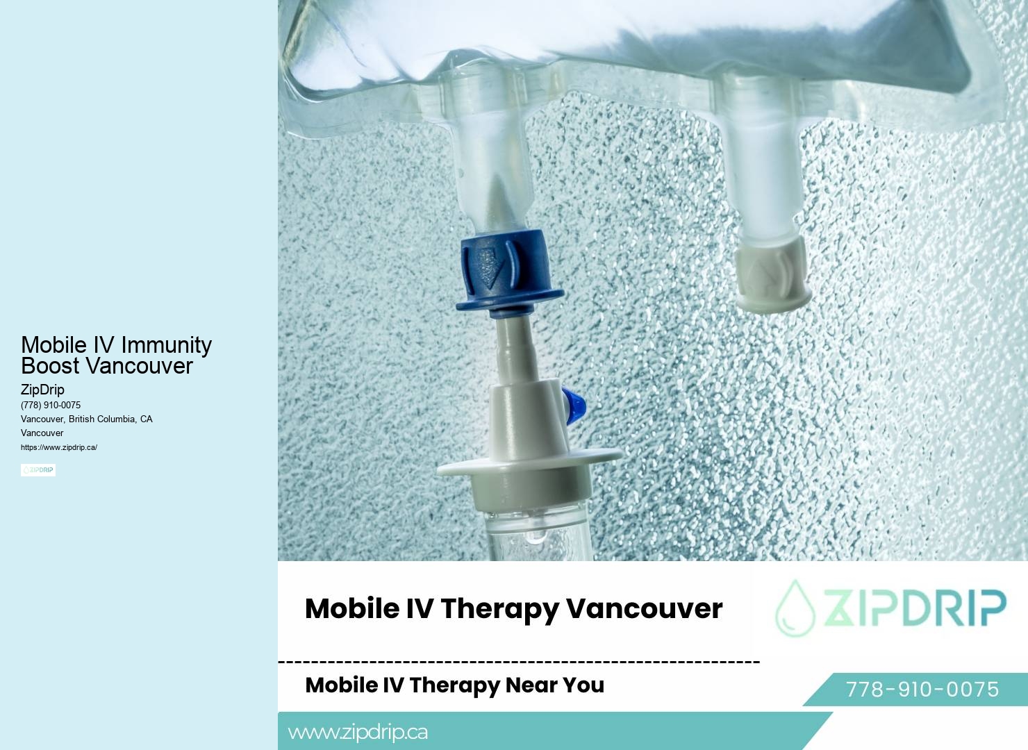 Personalized IV Therapy Mobile IV Immunity Boost Vancouver