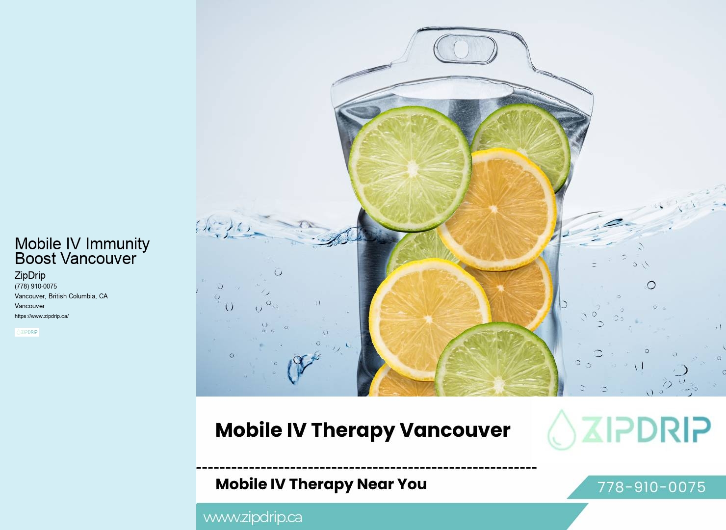 Best mobile IV therapy Mobile IV Immunity Boost Vancouver