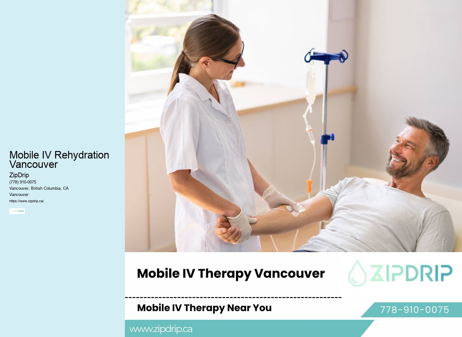 Mobile IV Rehydration Vancouver Mobile Nutrient IV Therapy