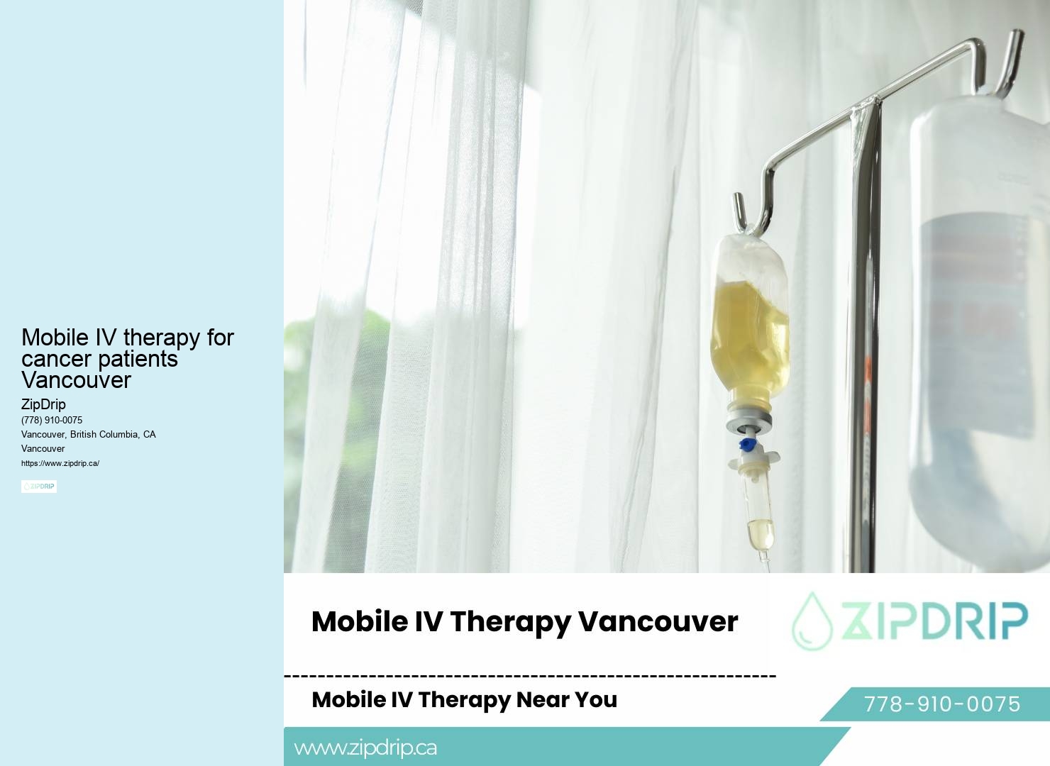 Mobile Detox IV Therapy Mobile IV therapy for cancer patients Vancouver