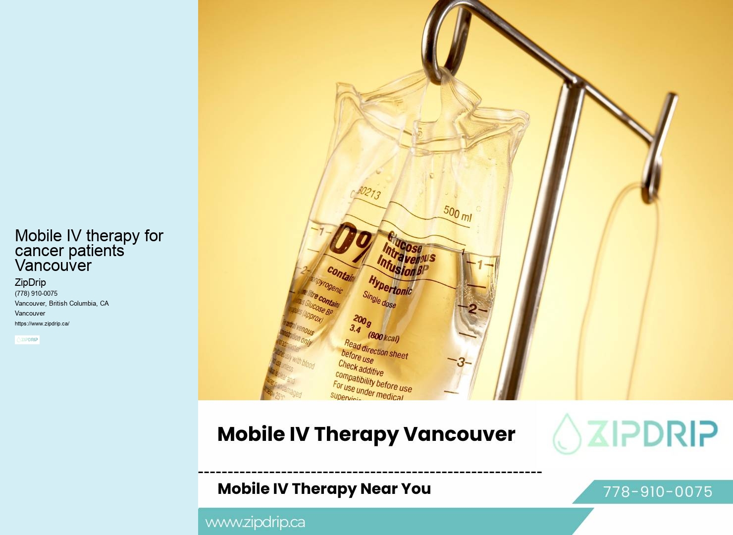On-Demand Mobile IV Treatments Mobile IV therapy for cancer patients Vancouver