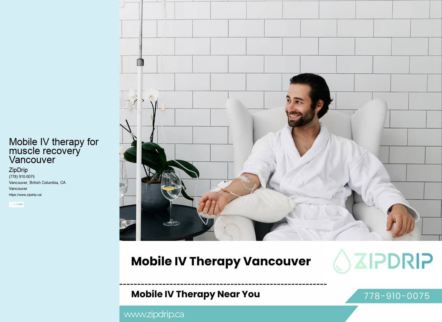 Rapid IV Hydration Mobile IV therapy for muscle recovery Vancouver