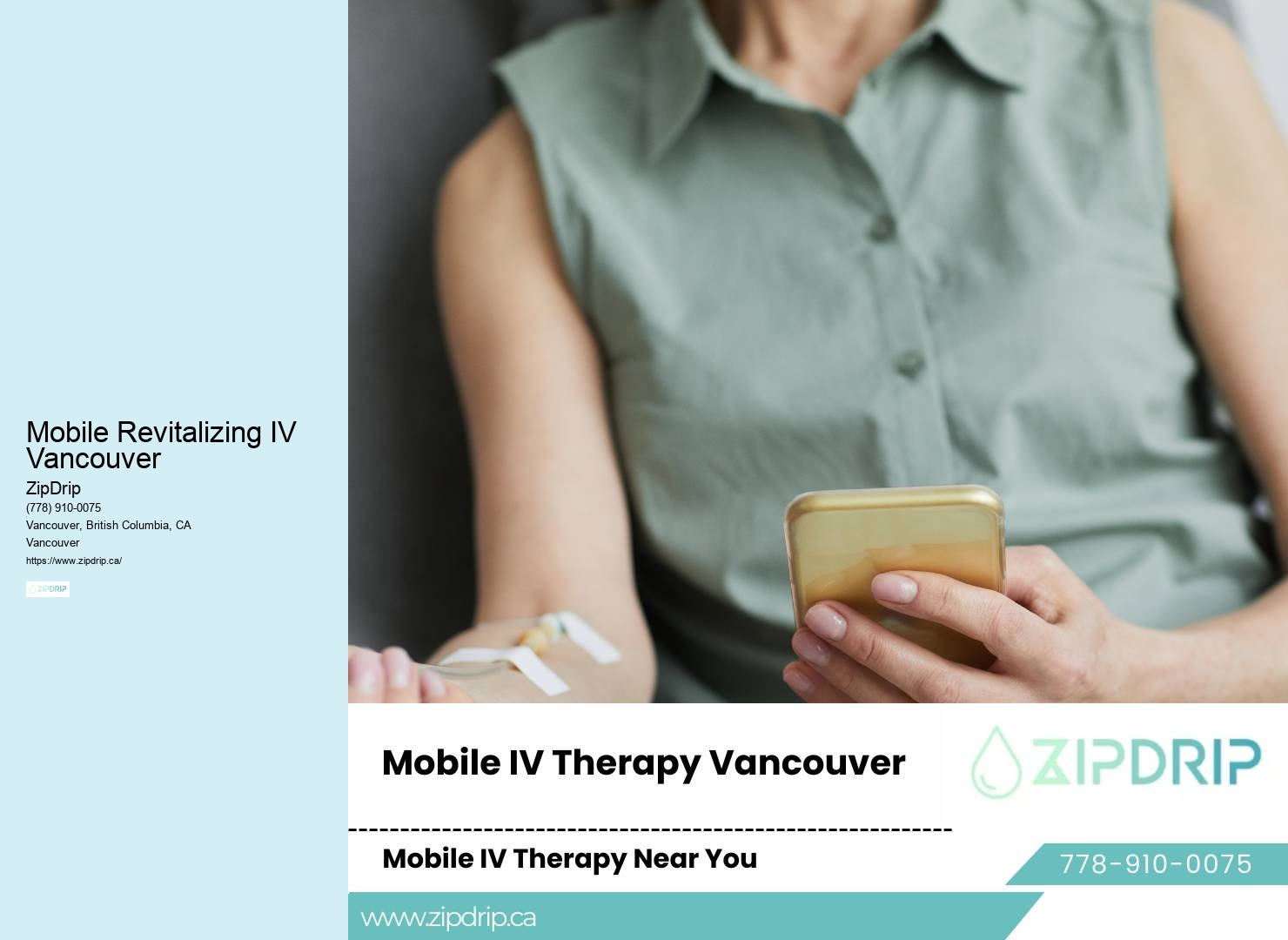 In-home IV hydration and vitamin therapy Mobile Revitalizing IV Vancouver