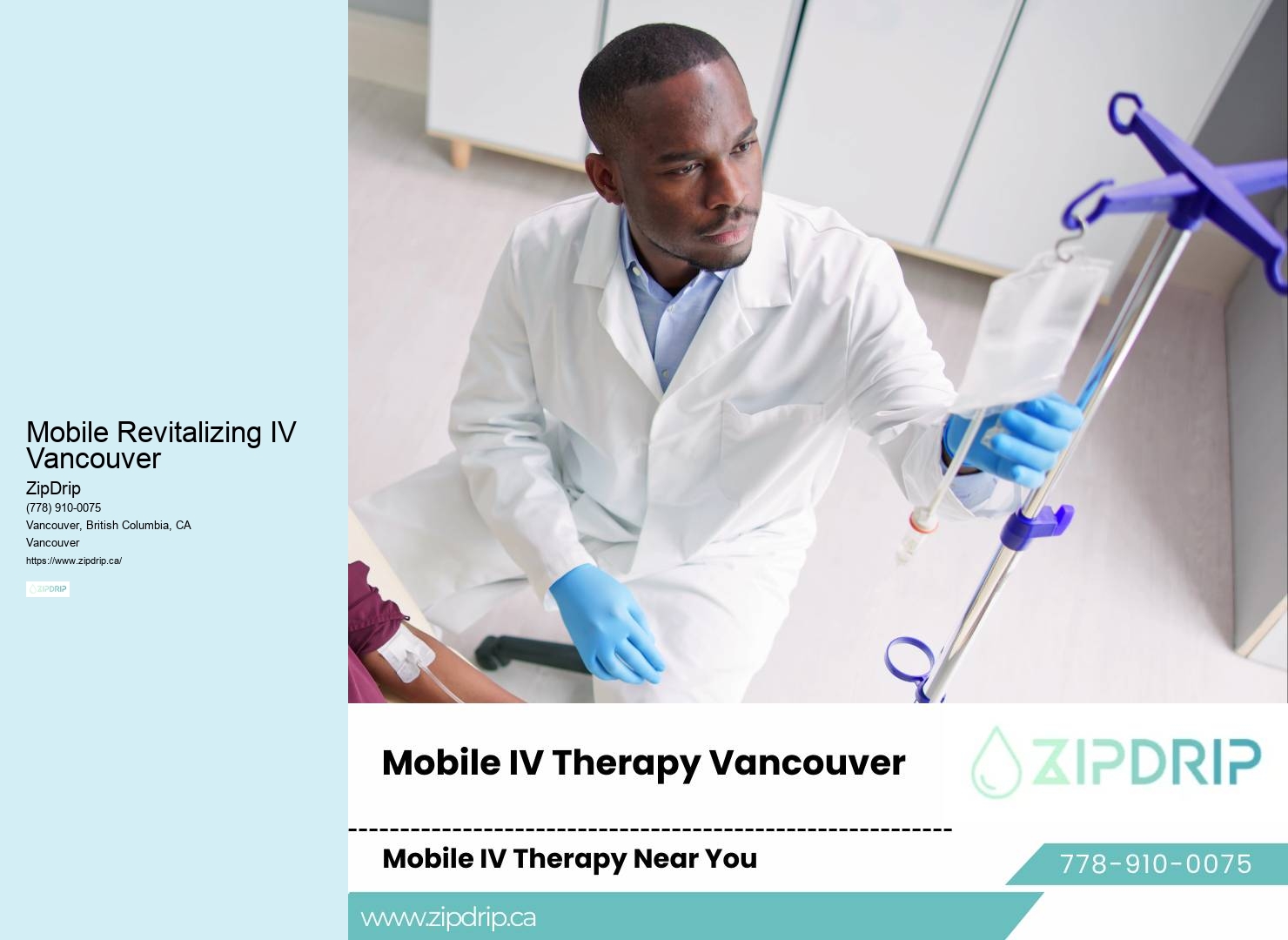Mobile IV Therapy for Wellness Mobile Revitalizing IV Vancouver