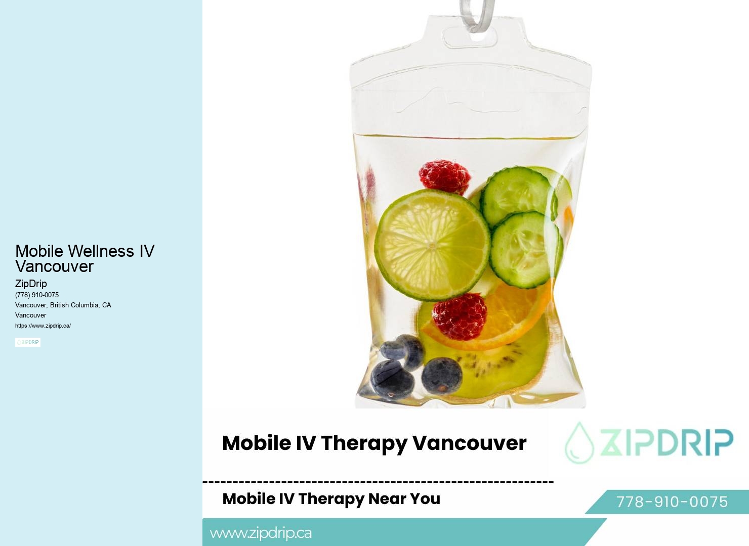Mobile Fatigue IV Therapy Mobile Wellness IV Vancouver