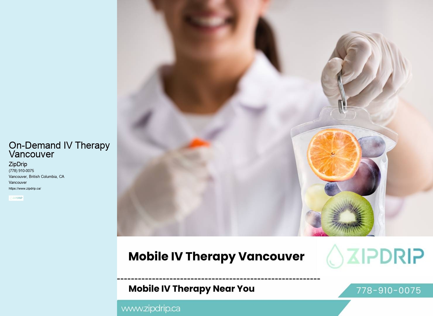 Mobile IV hydration for optimal health On-Demand IV Therapy Vancouver