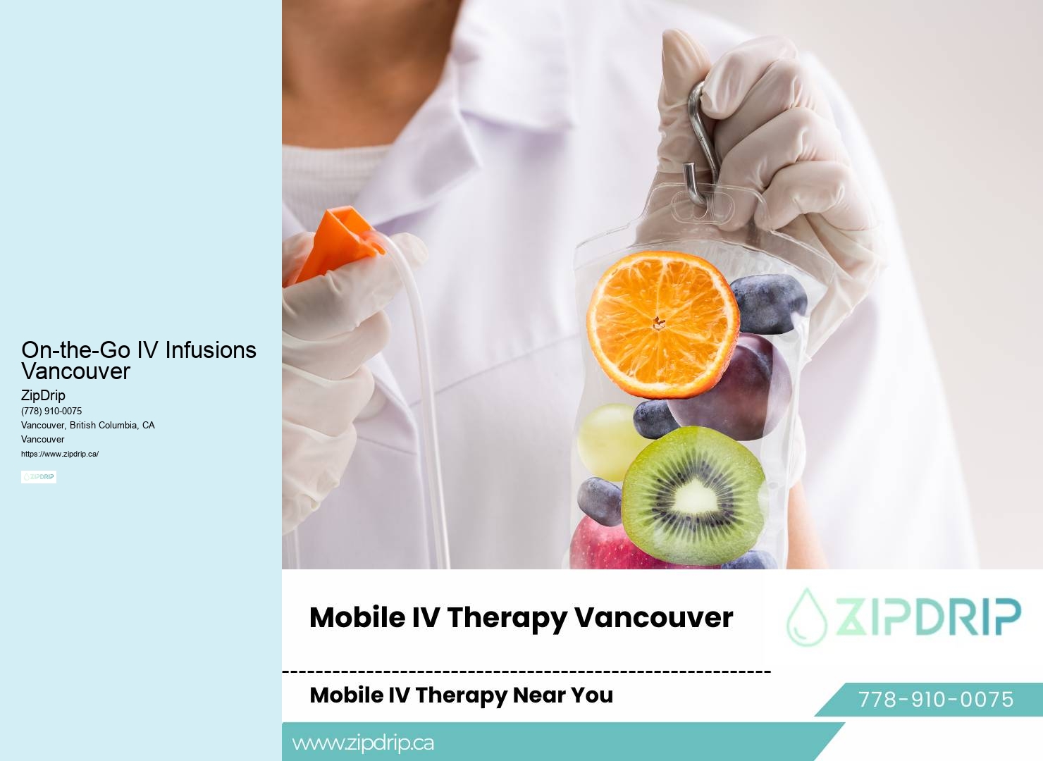 On-the-Go IV Infusions Vancouver Mobile IV Health Services
