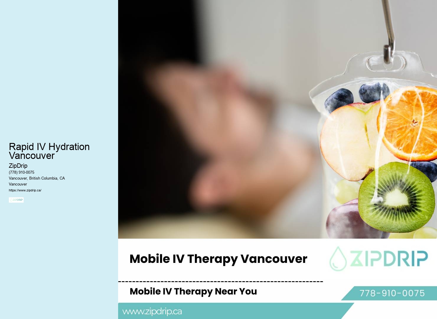 Mobile IV Therapy for Detoxification Rapid IV Hydration Vancouver