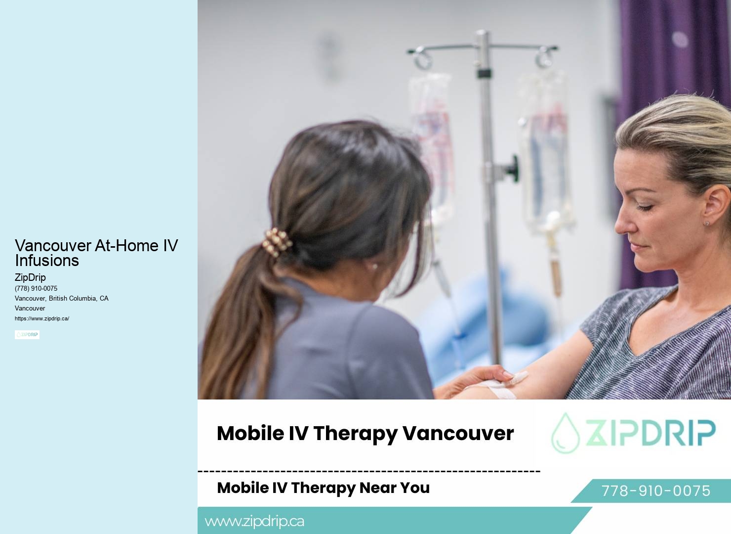 Mobile IV Drip Therapy Vancouver At-Home IV Infusions